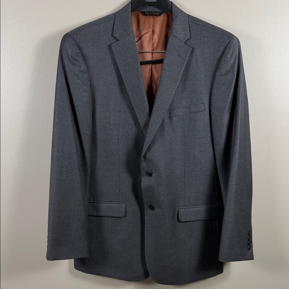 Jos A Bank Charcoal Gray Two-Button Sport Coat 43L